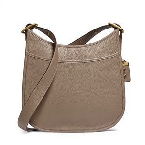 Coach Emery Leather Crossbody Bag Taupe